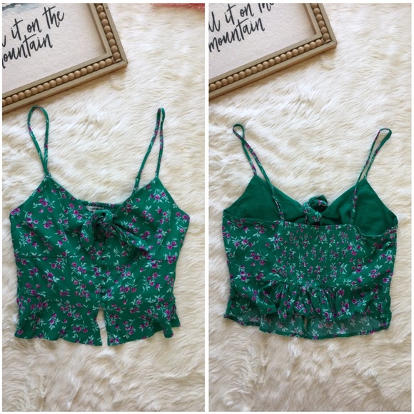 NWOT American Eagle Emerald Rose Crop - Picture 6 of 13